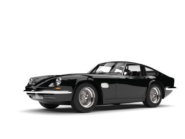 Ürkütücü siyah vintage yarış arabası