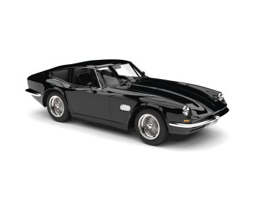 Ürkütücü siyah vintage yarış arabası - studio vurdu