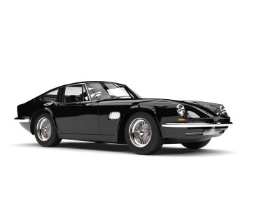 Ürkütücü siyah vintage yarış arabası - güzellik vurdu