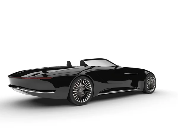 Concept Car Cabriolet Moderne Noir Minuit Vue Latérale Arrière — Photo