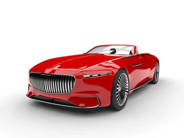 Parlak Kırmızı Modern Cabriolet Konsept Otomobil — Stok fotoğraf