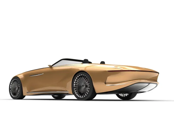 Metallic Goud Moderne Convertible Conceptauto Staart Weergave — Stockfoto