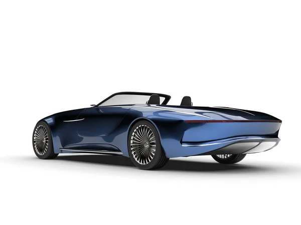 Metalik Mavi Modern Cabrio Konsept Otomobil Kuyruk Görünümü — Stok fotoğraf