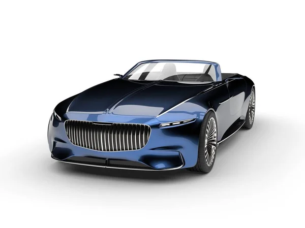 Azul Metálico Moderno Carro Conceito Conversível — Fotografia de Stock