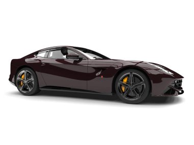 Koyu çikolata kahverengi modern hızlı spor konsept otomobil