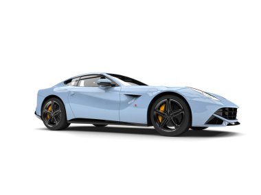 Serin soluk mavi modern konsept otomobil - düşük açısı shot