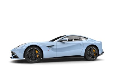 Serin soluk mavi modern konsept otomobil - yan görünüm