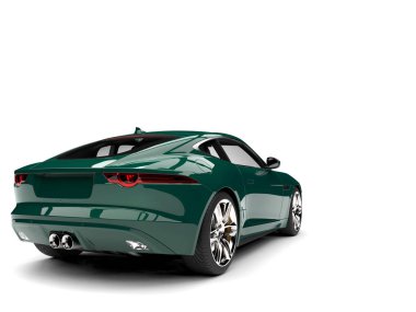 Karanlık Orman yeşil modern konsept spor araba - arka yan görünüm