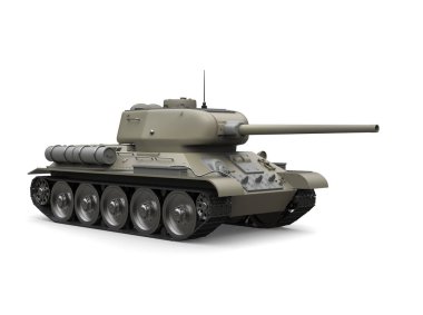 Gri eski askeri tank - güzellik vurdu