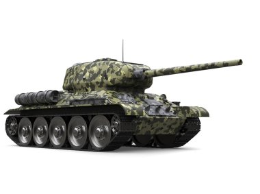 Orman camo eski askeri tank