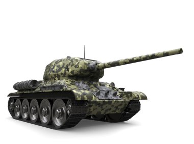 Orman camo eski askeri tank