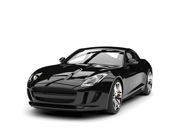 Modern Black Concept Sports Car Closeup Shot — Stock Photo, Image