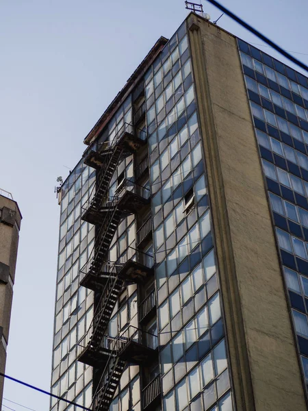 Edifício Negócios Escadas Escada Incêndio — Fotografia de Stock