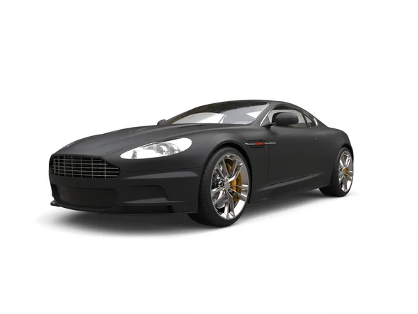 Matte Black Modern Luxury Sports Car — Stock Photo, Image