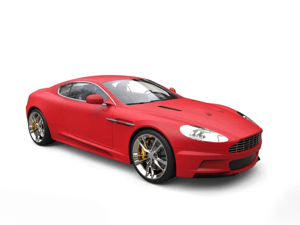 Matte Red Modern Luxury Sports Car — Stock Photo, Image
