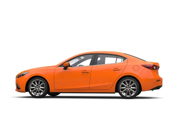 Теплый Оранжевый Современный Бизнес Автомобиль Вид Сбоку — стоковое фото