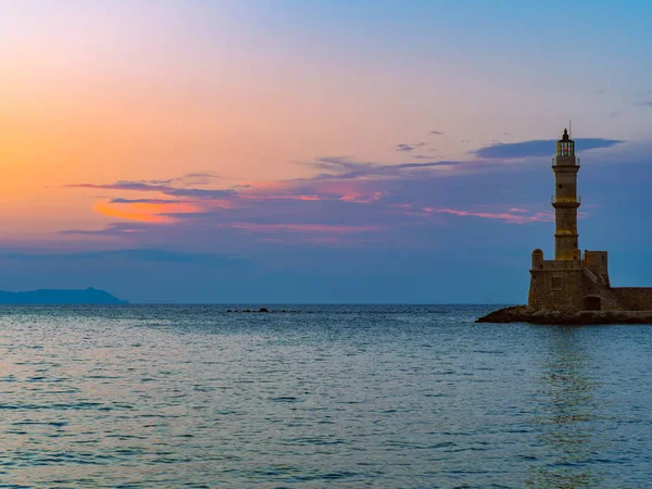 Eski Venedik Deniz Feneri Chania Yunanistan — Stok fotoğraf