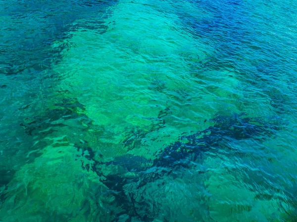 Perfetto Cristallino Turchese Acqua Mare Poco Profonda — Foto Stock