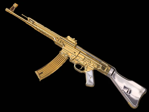 Golden assault rifle - vintage
