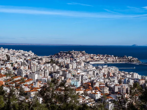 カヴァラ ギリシャの美しい見下ろしショット — ストック写真