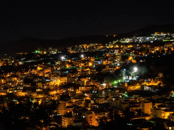 Nightscape Kavala, Yunanistan'ın göz ardı vurdu