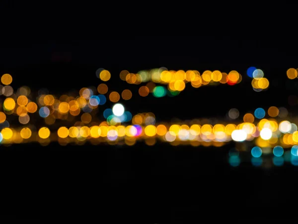 Bokeh City Lights Night Shot — Stock Photo, Image