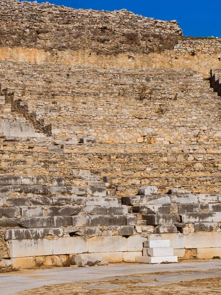 Antik Yunan Tiyatrosunun Taş Adımları — Stok fotoğraf