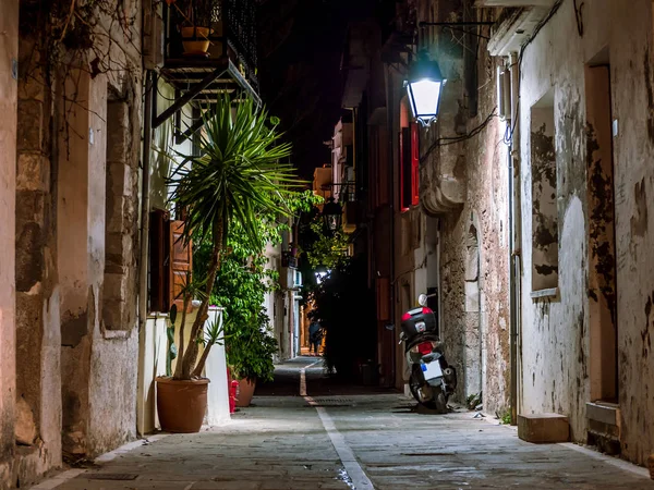 Back street of a old Mediterranean town - Rethymno, Crete, Greece