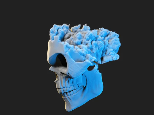 Cloud Skull Fortfarande Bildar Alla Sina Bitar — Stockfoto