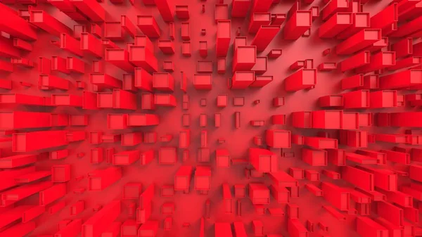 Absztrakt Piros Köbméter Város Szerkezetek Felülről Lefelé Néző — Stock Fotó
