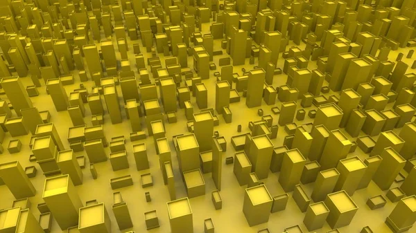 Huge Abstract Yellow City Environment — Stock Photo, Image