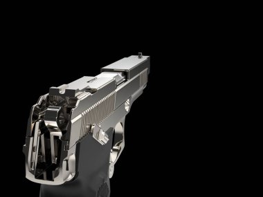 Metalik Modern Taktik el tabancası-ilk kişi görünümü