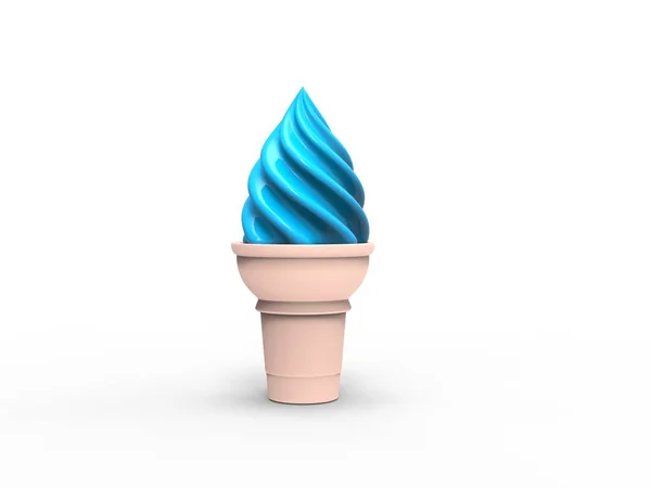 Gelato Blu Piccolo Cono — Foto Stock