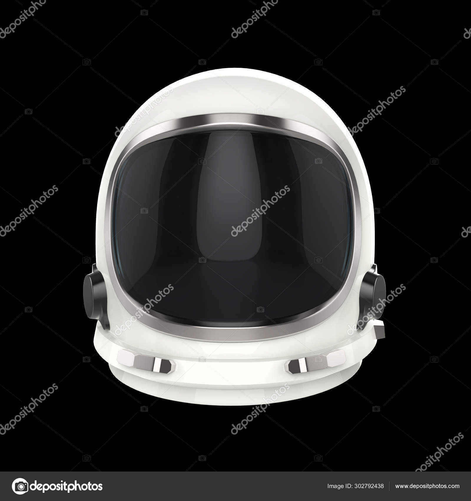 Casco Astronauta Vintage Blanco Aislado Sobre Fondo Negro: fotografía de  stock © Trimitrius #302792438