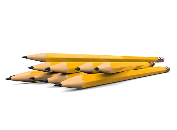 Sharpened Pencils Low Angle Closeup Shot — Stock Photo, Image