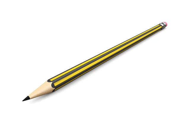 Black Yellow Graphite Pencil — Stock Photo, Image