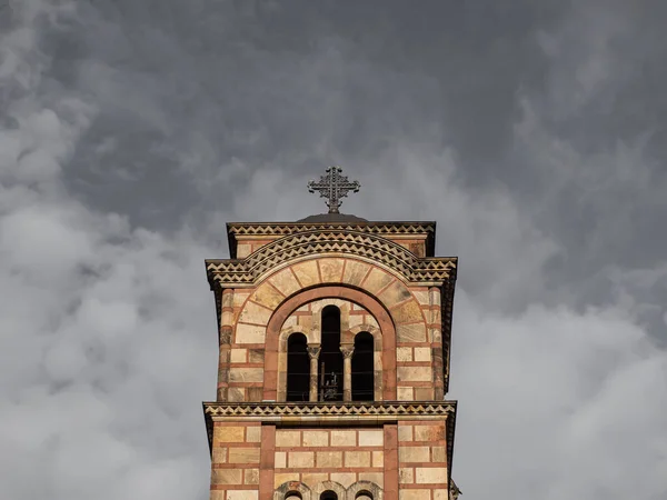 Kloktoren Van Een Oude Middeleeuwse Orthodoxe Christelijke Kerk — Stockfoto