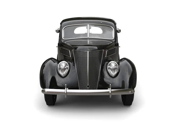 Vieille Voiture Vintage Noire Vue Face — Photo