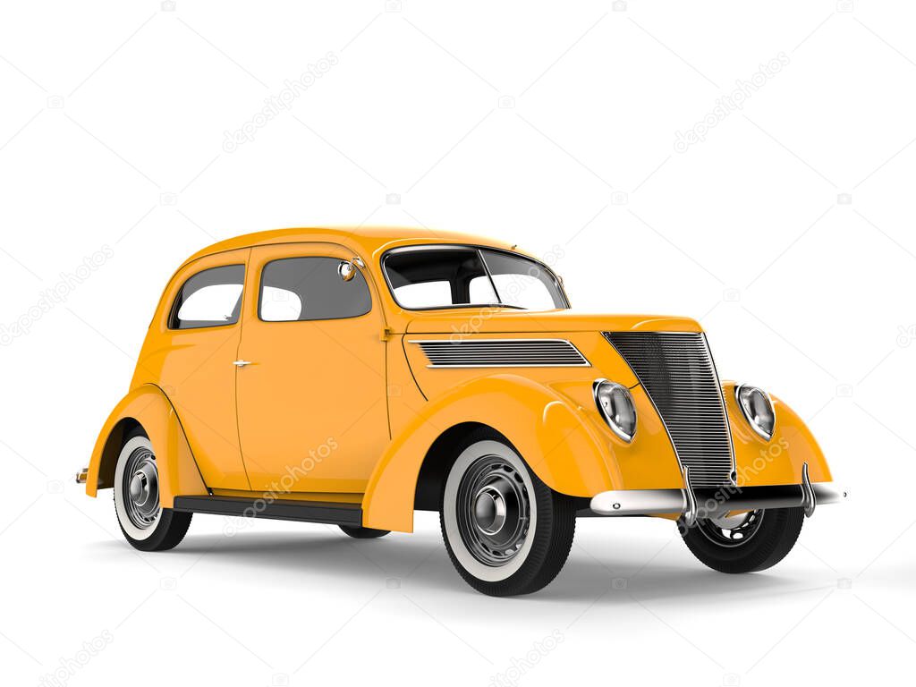 Yellow vintage car - beauty shot