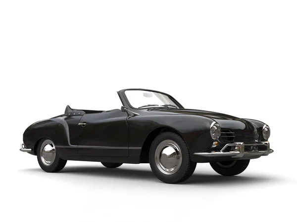 Negro Viejo Cabriolet Vintage Coche Descapotable — Foto de Stock