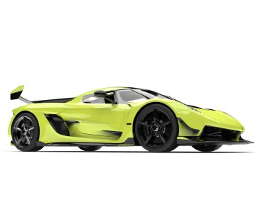 Parlak yeşil yarış süper arabası