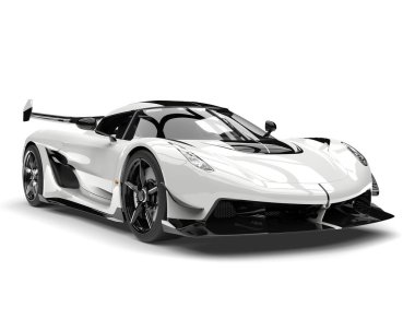 Açık beyaz süper spor yarış arabası