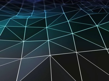 Mavi tonlarda düşük polyester dijital ortam