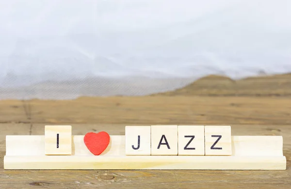Ord Skrivna Med Jag Gillar Jazz — Stockfoto