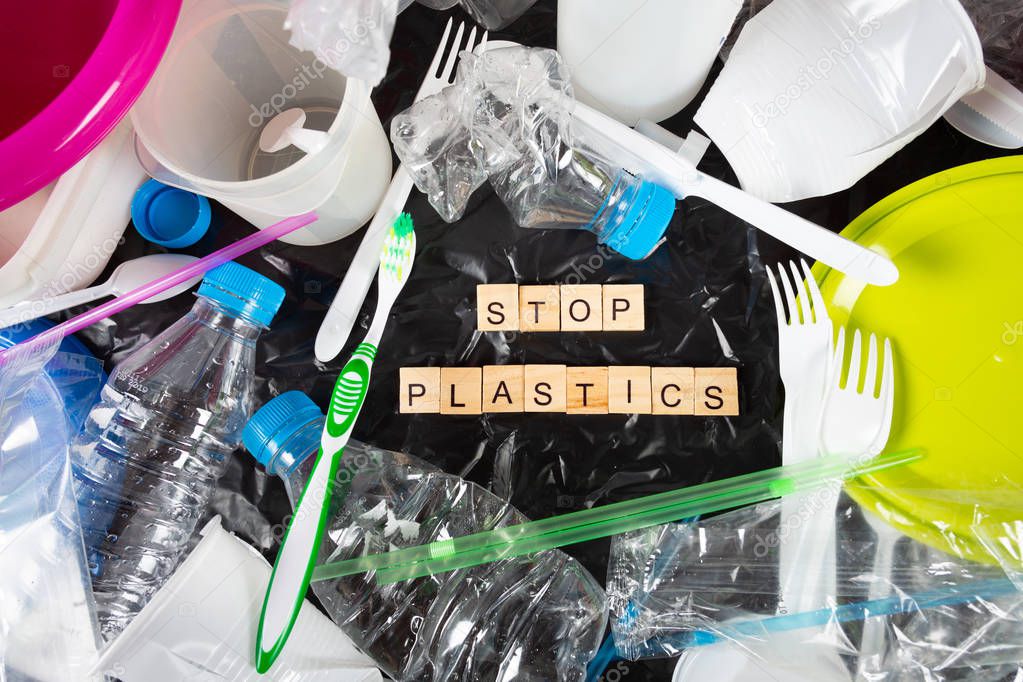 Various plastics and plastic containers for recycling
