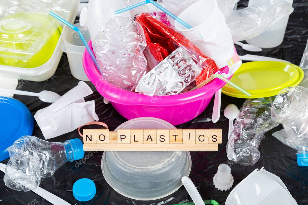 Various plastics and plastic containers for recycling