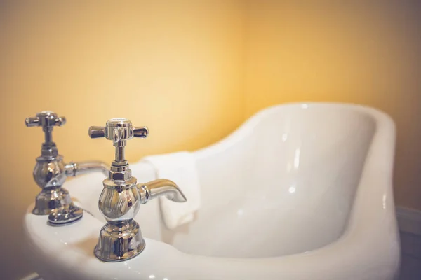 Bañera Clásica Con Patas Decoradas Lavabo —  Fotos de Stock