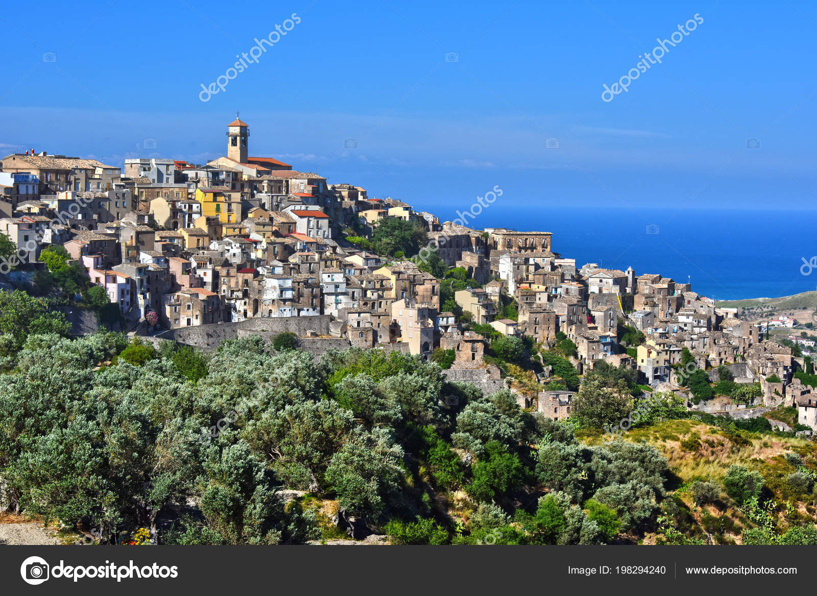 The village of Badolato, Calabria, Italy — Stock Photo © monticello ...