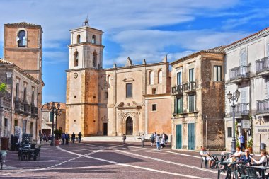 Santa Severina, İtalya - 24 Mayıs 2018: Santa Severina Croton, Calabria, İtalya'nın ili mimarisini.