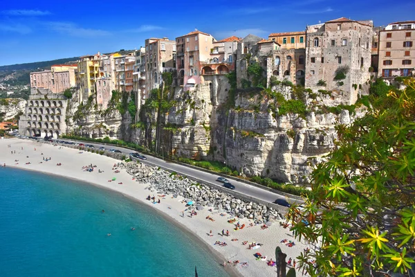 Stad Van Tropea Italiaanse Provincie Vibo Valentia Calabrië Italië — Stockfoto